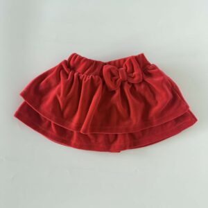 Spódniczka welurowa czerwona