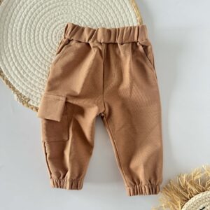 Spodnie brązowe z kieszenią roz. 62, 68