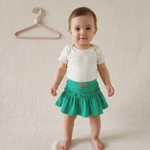 Spódniczka prążkowana zielona