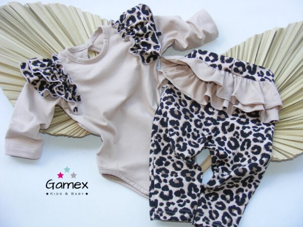 Komplet body i legginsy panterka