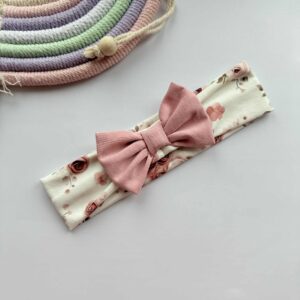 Opaska z kokardą w piękne róże II