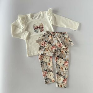 Komplet bluzka i legginsy z falbanką roz. 92