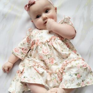 Sukienka w wiosenne kwiaty roz. 68, 74, 98