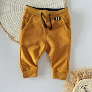 Spodnie chłopięce musztardowe roz. 68,74